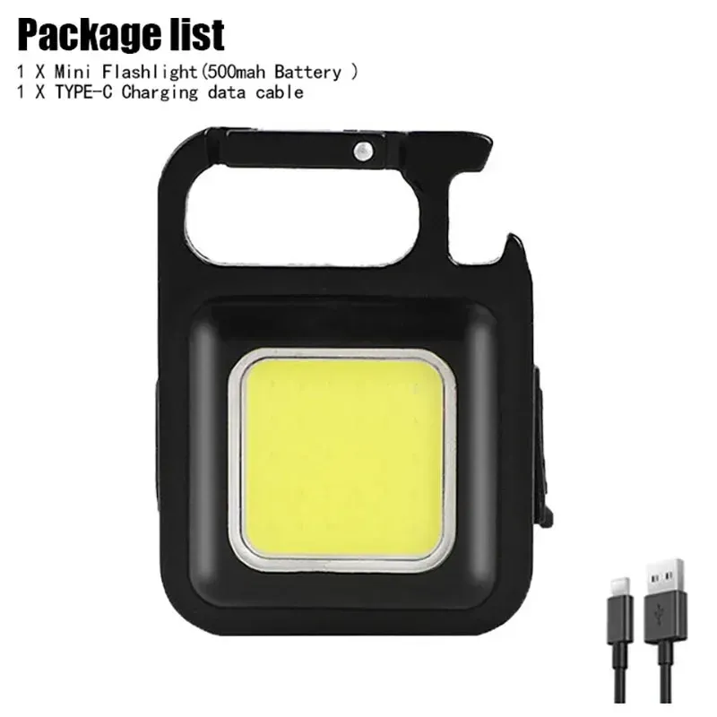NuovaTorcia elettrica portatile COB LED, ricaricabile tramite USB, luce da lavoro, lanterna magnetica, lampada a sospensione con batteria integrata, torcia da campeggio_voghion.com