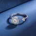 Anello rotante a corpo intero S puro Devil's Eye, anello in argento con apertura regolabile_voghion.com