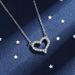 Collana alla moda con ciondolo a forma di cuore in argento sterling S925 placcato in oro pt950, accessori per ciondoli femminili_voghion.com