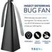 TREVA Black Tabletop Bug Repellent Fan With Soft Stop Blades And Chemical-Free Fly Deterrent Technology_voghion.com