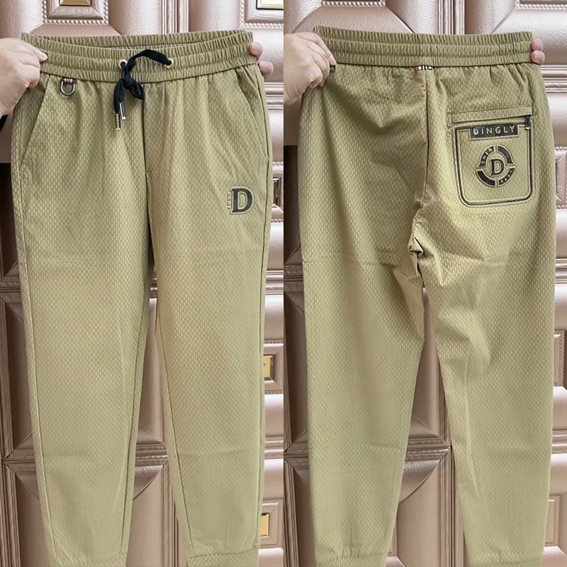 Herrenbekleidung Herren Freizeithose Sommer dünne schnelltrocknende atmungsaktive Sporthose vielseitige modische Neun-Punkt-Haremshose_voghion.com