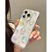TechGlobe Spring Ins Liquid Fine Glitter Stars Flowers Compatible With IPhone 16 Pro Max 15 Phone Case 14_voghion.com