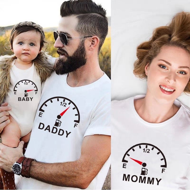 Kanneroutfits Interessant Cartoon Elteren-Kand-Outfits Summeroutfits Kuerzärmel-T-Shirten fir Jongen a Meedercher Mamm an Duechter-Outfits_voghion.com