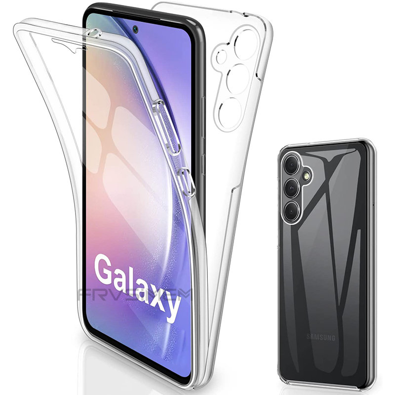 360 Ganzkörper-Abdeckung für Samsung Galaxy A14 4g 5g A34 A54 5G A24 Hülle doppelseitig weiches Silikon TPU transparent schützen coques_voghion.com