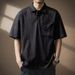 Herrenbekleidung Plus Size Twill Doppelseitiges Kurzarm-Poloshirt aus Baumwolle für Frühling und Sommer Lockere, lässige Reversoberteile_voghion.com