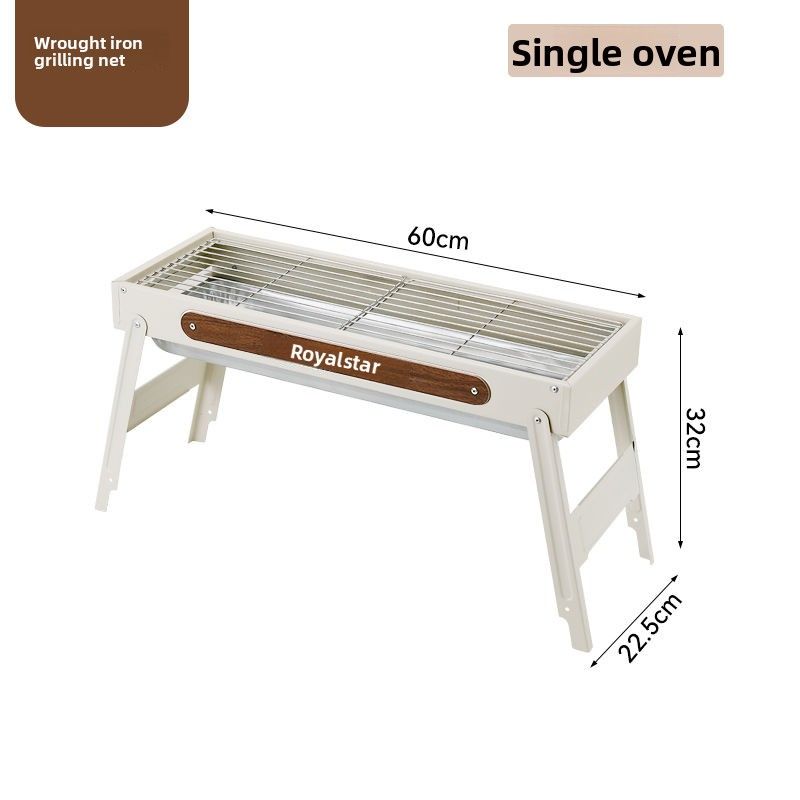 Royalstar Outdoor Ev Kullanımı İçin Çekmeceli Kömür Yuvalı Barbekü Izgarası Taşınabilir Katlanır Barbekü Masası_voghion.com