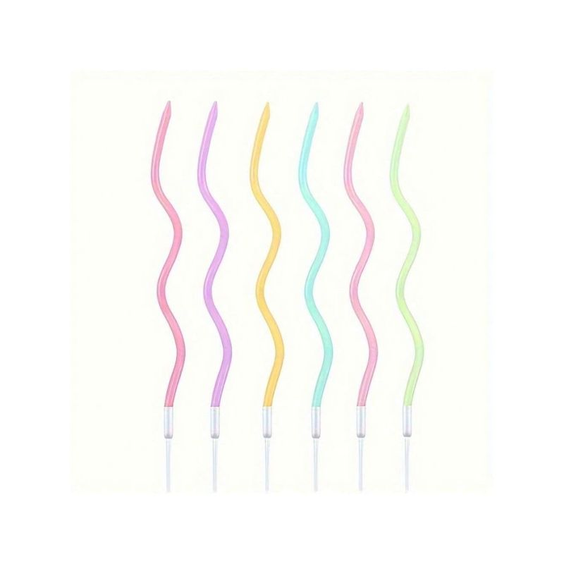 Velas de cumpleaños en espiral, largas y finas, para decoración de tartas y fiestas de bodas, 6, 12 o 48 unidades por caja._voghion.com