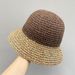 Women's Summer New Outdoor Sunshade and Sunscreen Sun Beach Vacation Foldable Straw Woven Bucket Hat_voghion.com