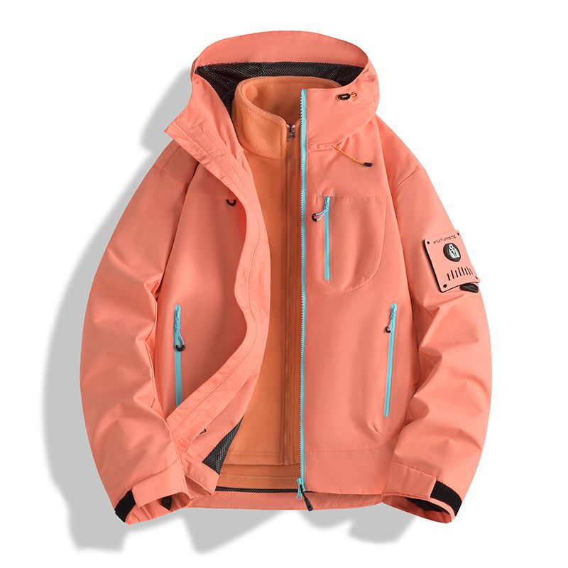 Waterproof Windbreaker Jacket For Men Women | Winter Hiking Coat With Detachable Fleece Liner, Hooded Rainproof Shell, Outdoor Adventure Essential​​_voghion.com