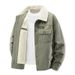 Giacca bomber vintage invernale da uomo in velluto a coste, vestibilità ampia, spessa, foderata in pile morbido con fodera in sherpa_voghion.com