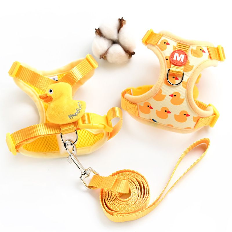 Pet Supplies Cute Cat Leash Walking Rope Small Dog Vest Harness_voghion.com