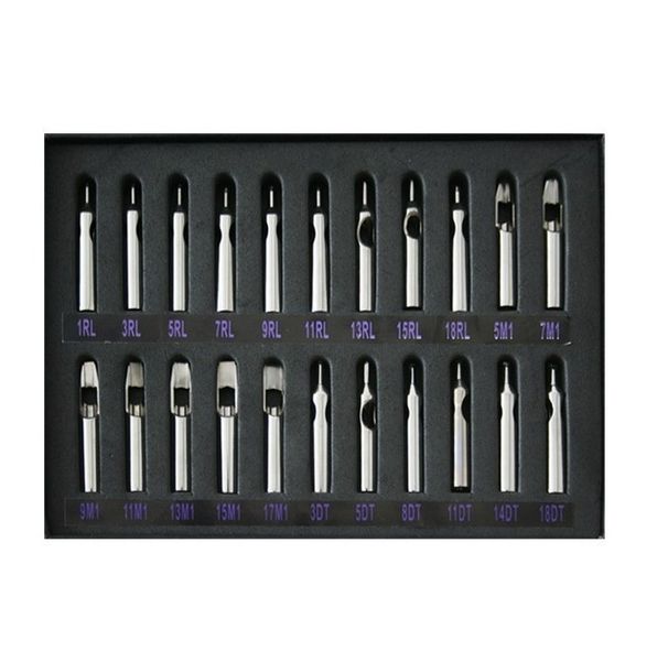 OL0102 Rostfritt stål Set Nål Färg Power Tatueringsutrustning_voghion.com