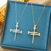 Personalized Hip-Hop Trend Copper Inlaid Zircon Stud Cross Titanium Steel Necklace Ins Simple Collarbone Chain_voghion.com