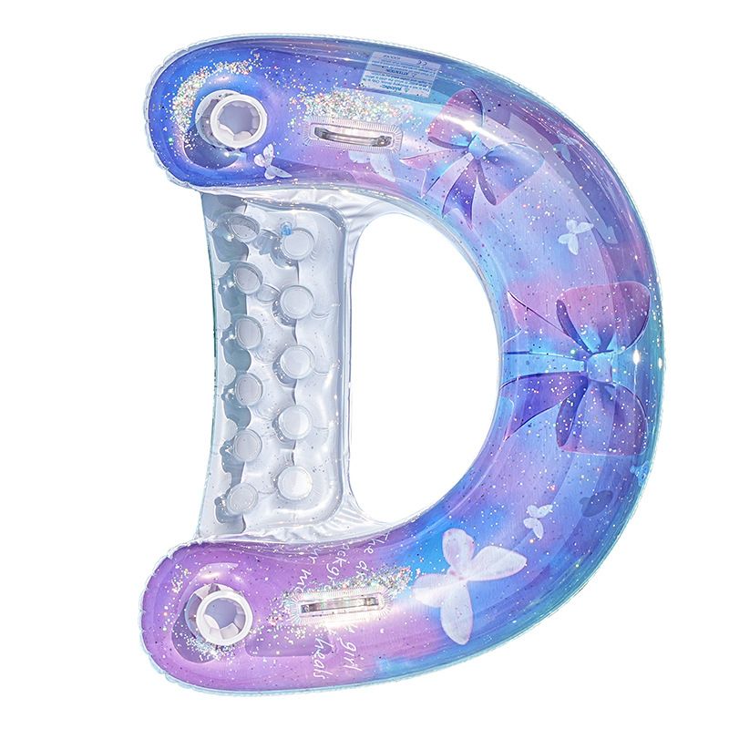 Purple Butterfly Inflatable Pool Float With Glitter Mesh – Sparkling Lounge Chair For Girls, Women & Pool Parties – Eco-Friendly PVC_voghion.com