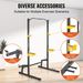 VEVOR Squat Stand Power Rack, Multi-Functional Power Rack With Pull Up Bar, Hook, And Weight Plate Storage Attachment, Adjustable Power Rack Cage, Steel Exercise Squat Stand For Home Gym Equipment_voghion.com