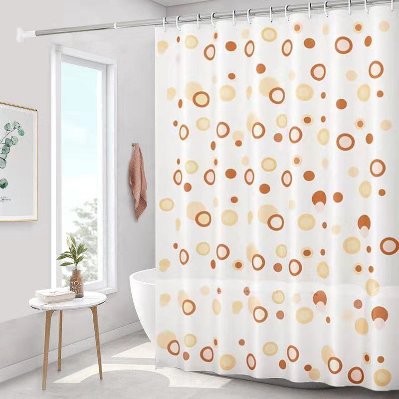 Waterproof Hanging Bathroom Partition Toilet Bath Door Telescopic Rod Shower Curtain Set No Drilling Required_voghion.com