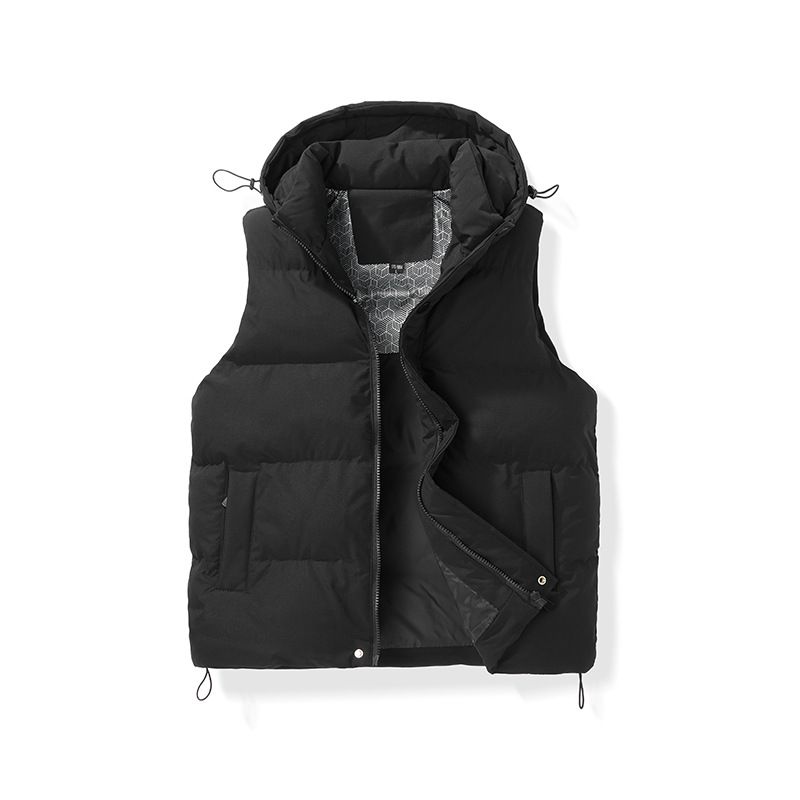 ​​Unisex Oversized Hooded Vest – Lightweight Quilted Puffer Gilet With Double-Breasted Closure | Trendy Streetwear Layering Piece (M-8XL, 5 Colors)​​_voghion.com