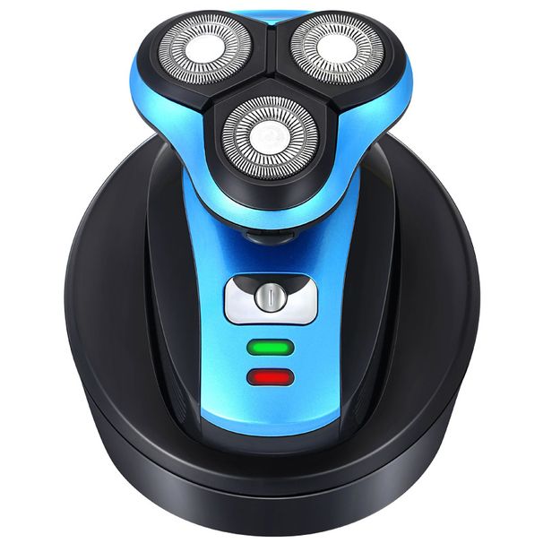 3D-Rotationsrasierer – USB- und Netzanschluss, wasserdichtes ABS-Gehäuse, hypoallergene Klingen für Männer_voghion.com