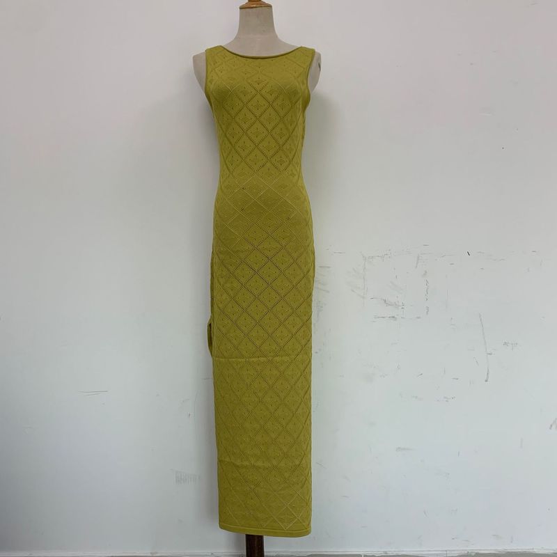 Vêtements pour femmes plage vacances sexy jupe longue tricotée robe fendue été femmes_voghion.com