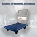 Ultra Quiet Plastic Flatbed Car, 330.69LB Load-bearing Capacity, 360 Degree Rubber Wheels, Manual Moving Platform Car For Heavy Objects, Suitable For Factories And Workshops, Dark Blue_voghion.com