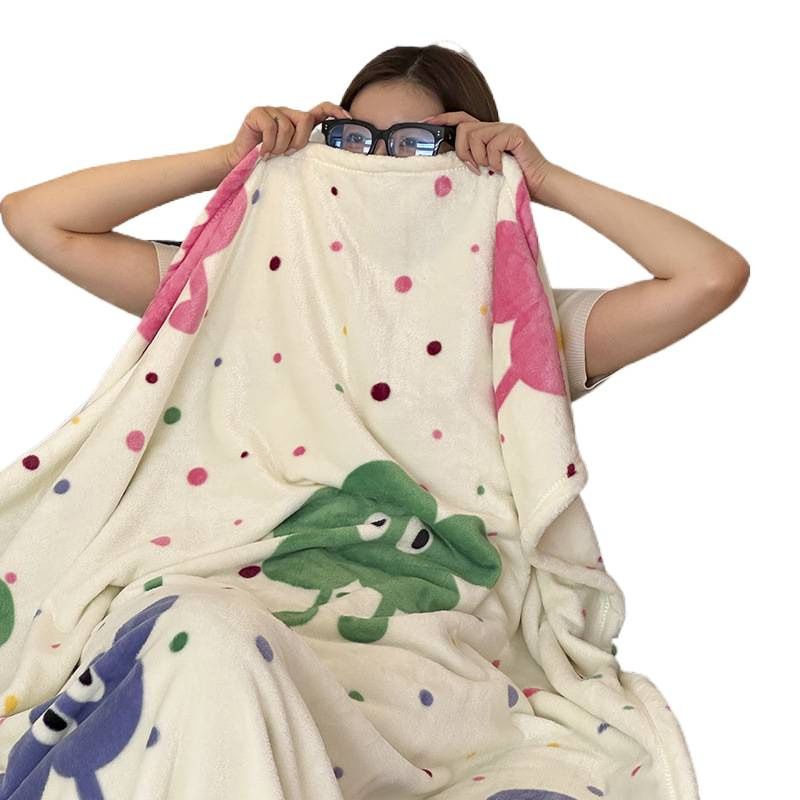 Couverture pliante multifonctionnelle en velours de lait double face, nouveauté automne/hiver 2025_voghion.com