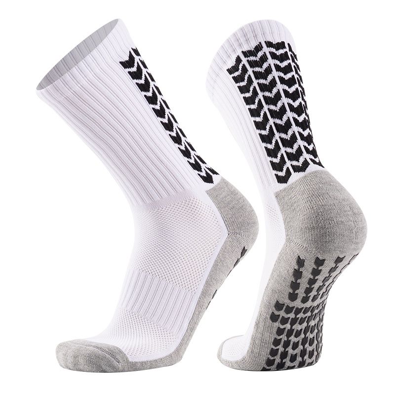 Men's Socks Football Socks Towel Bottom Non Slip Socks Shock Absorbing Mid Tube Socks Thick Running Sports Socks_voghion.com
