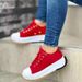 low-top single shoes women's thick-soled canvas shoes front lace-up platform sole large size women's shoes in stock_voghion.com