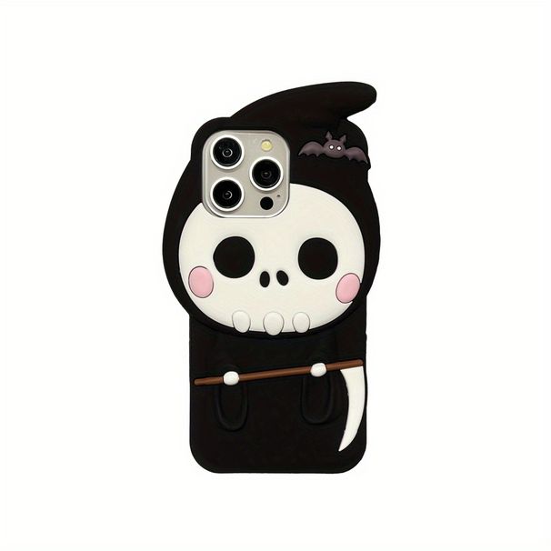 Halloween rolig och söt död Lämplig för hela paketet Anti-fall skyddande skydd Creative Silikon För 15 14 13 12 11 Pro Max_voghion.com