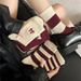 2025d 2024 Autumn Winter New Sports Casual Ancora Red Bow Embroidered Mid-Calf High Elastic Women's Socks_voghion.com