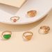 Gioielli di grande successo, temperamento lussuoso, anello con smeraldo, combinazione di colori gelatinosi, set da 5 pezzi per donna_voghion.com