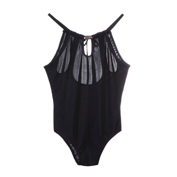 Happybuyner femmes Push Up une pièce Bikini Monokini maillot de bain bandeau maillot de bain bleu noir licou dos nu_voghion.com