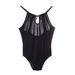Happybuyner femmes Push Up une pièce Bikini Monokini maillot de bain bandeau maillot de bain bleu noir licou dos nu_voghion.com