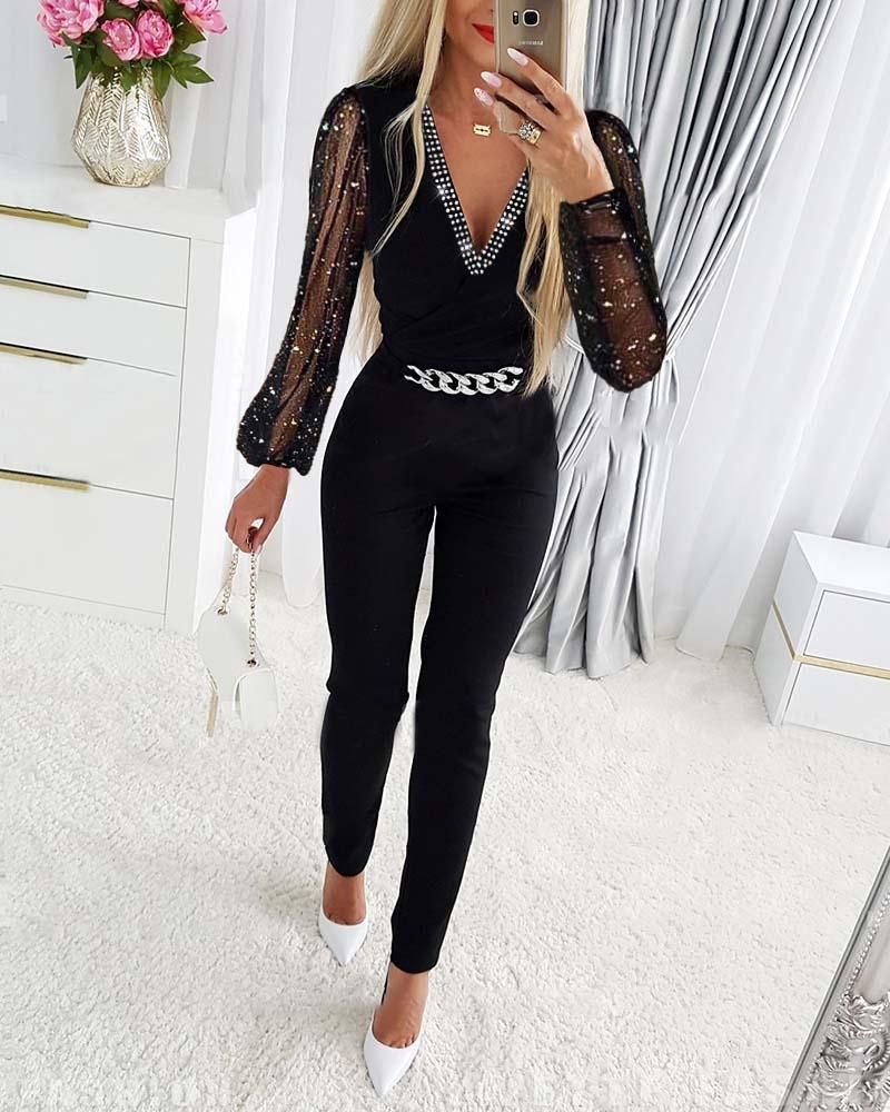 Dametøj jumpsuit med puddertryk_voghion.com