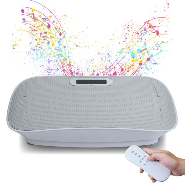 Full Body Vibration Platform Crazy Fitness Massage 10-Frequency Weight Loss & Fat Burner Shaking Machine For Unisex Grey 034_voghion.com