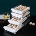 2-Tier Drawer-Style Egg Storage Container - 40-Cell Clear Pet Refrigerator Organizer (Stackable Egg Tray Freshness Protection)_voghion.com