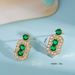 Jewelry Emerald Necklace For Women Light Luxury High-end Full Diamond Women's Earring Set_voghion.com
