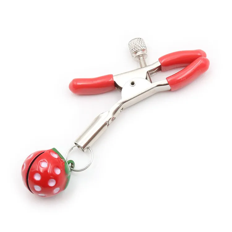 BDSM Sexy Metal Nipple Clamp Strawberry Breast Sex Toys Clamp Female Equipment Adult_voghion.com