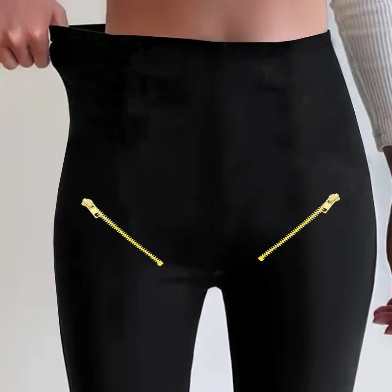 Damenbekleidung neue Modehose Damenhose mit hoher Taille enge Zweireiherhose_voghion.com