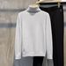 Men's Clothing Slim Fit High Neck Sweater - Soft Knit Pullover For Autumn & Winter - Lightweight Warm Casual Turtleneck Top (White, Black, Beige)_voghion.com