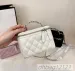 23k Ladies Designer Vanity Box Makeup Bag With Metal Handle Mirror Sier Hardware Matelasse Chain Cosmetic Case Purse_voghion.com