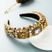 Barock-Palast-Stil voller Strass-Stirnbänder Zubehör Frauen verdickte Schwamm Stickerei Prom Haarband Haar Hoop_voghion.com