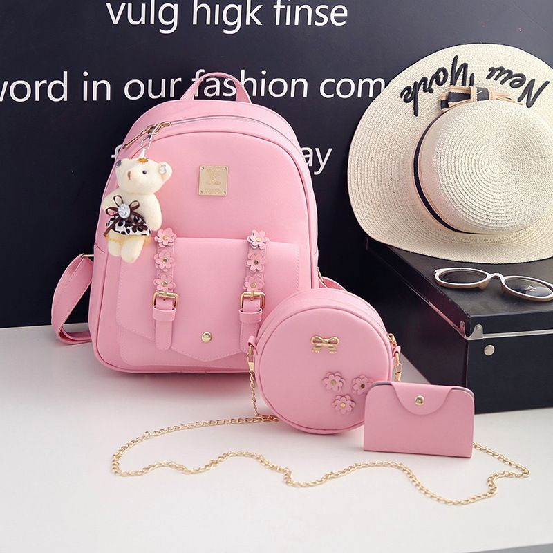 Kinder & Baby Taschen Rucksack neue PU doppel leder gürtel frauen rucksack frühling student mode mutter und kind version frauen tasche_voghion.com