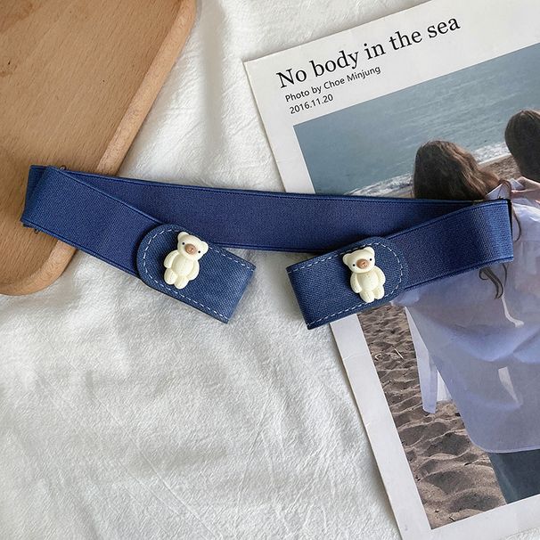 2025 Nov leni pas z medvedkim vzorcem, okras za ženske kavbojke, čarobno orožje za neviden pas, študentska oblačila_voghion.com