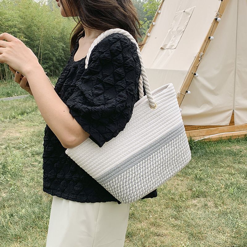 Nuova borsa da spiaggia in paglia intrecciata per donna, estate 2023, in saldo, a tracolla singola, in tessuto_voghion.com