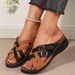 Spring Summer Women's Platform Wedge Sandals - Chunky Sole Buckle Strap Flat Slides (Casual Comfortable)_voghion.com