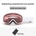 Children's Ski Snow Goggles Double Layer Anti-Fog Column Surface Mountaineering Glasses Outdoor Equipment_voghion.com
