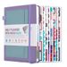 Undated Daily Planner Notebook With Elastic Band & Stickers – PU Leather Cover, 200 Sheets Of 80G High-Quality Paper_voghion.com