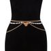 Fashionable Versatile Accessories, Simple Multi-layer Metal Body Personalized Butterfly Waist Chain, Inlaid With Bricks_voghion.com