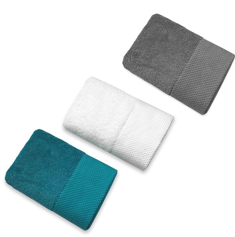 Ensemble de serviettes de bain en satin platine de qualité supérieure (5 pièces) - 100 % coton, ultra doux et absorbant, qualité spa et salon de soins de la peau_voghion.com
