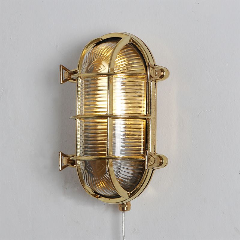Luminária de parede à prova d'água estilo industrial nórdico de latão de alta qualidade para áreas externas, internas e externas, corredor, banheiro_voghion.com